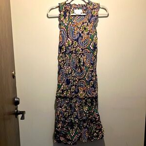 EUC Anthropologie dress multicolor floral paisley dress size 4